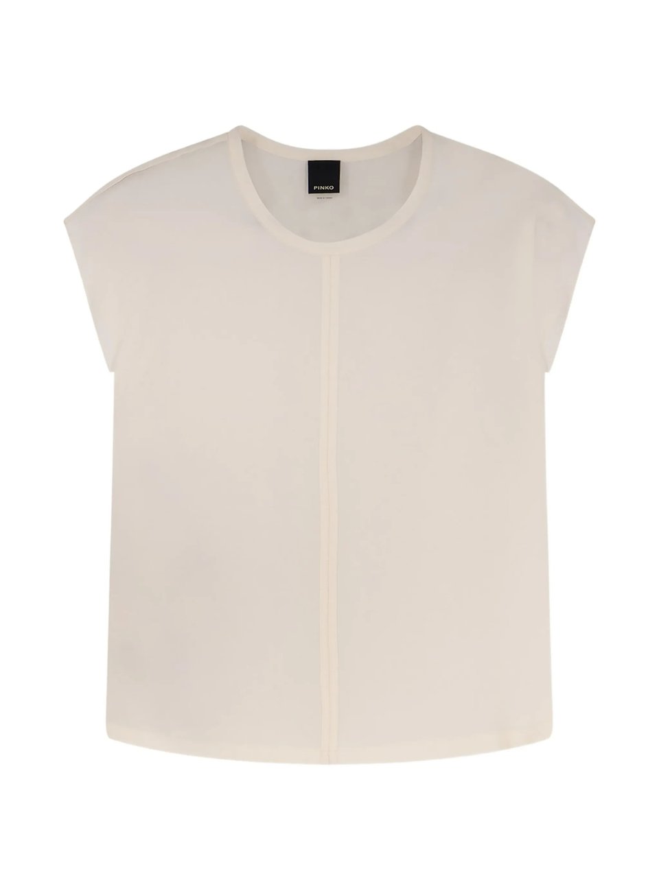 Pinko Blossom Boxy Short-Sleeved Fabric T-shirt Neutraal