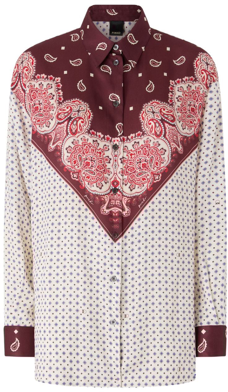Pinko Shirts Multbordeauxrosso Rood