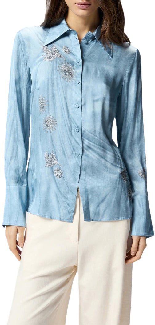 Pinko Shirts Cyan Cyaan