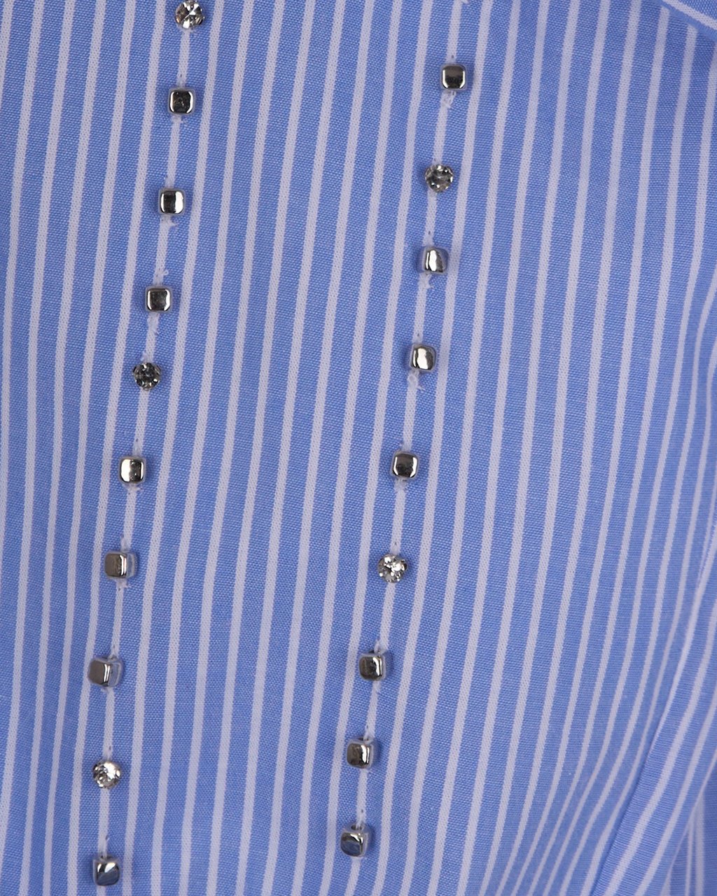 Pinko Shirts Bianco/Azzurro Lichtblauw