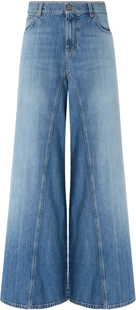 Pinko Trousers Lavaggio Medio Chiaro Blauw