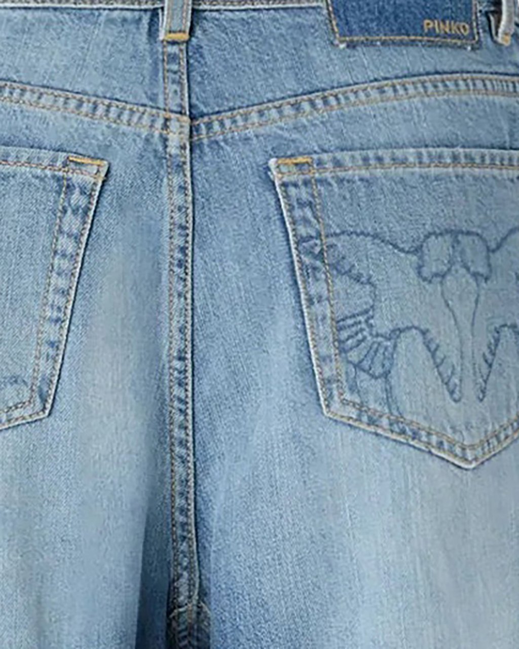 Pinko Trousers Lavaggio Medio Chiaro Blauw