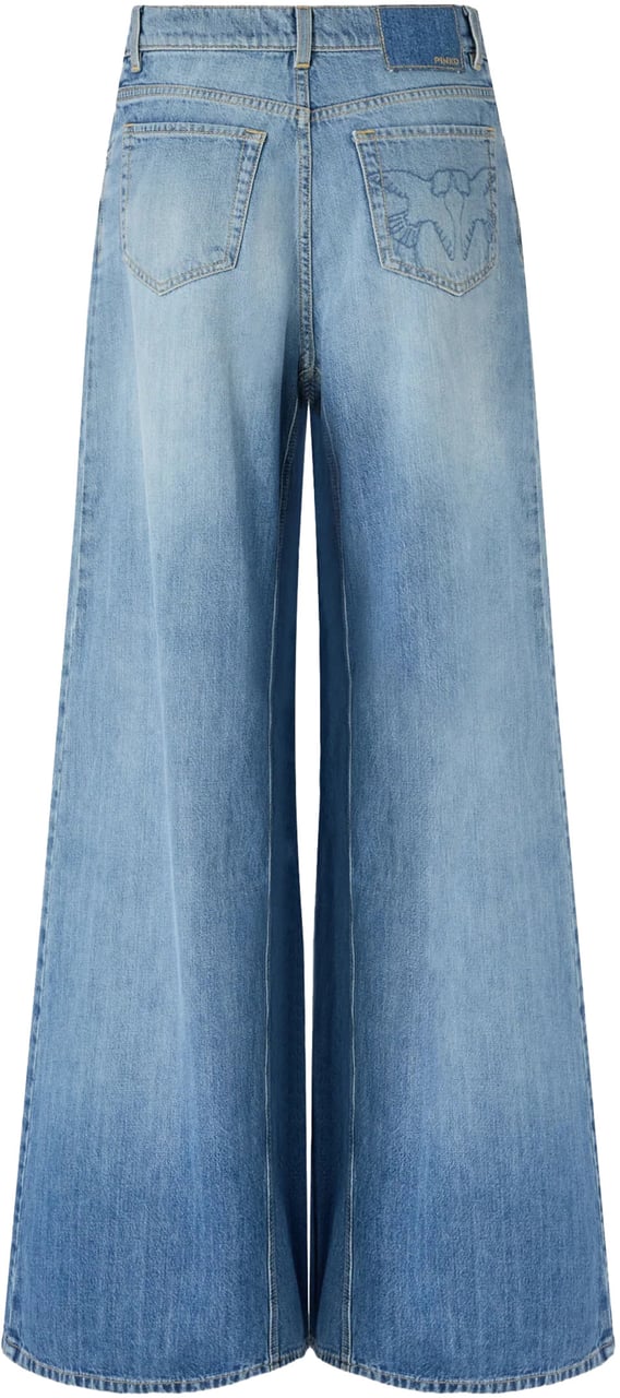 Pinko Trousers Lavaggio Medio Chiaro Blauw