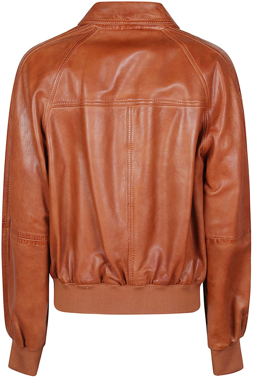 Pinko Barbra Bomber Jacket Brown Bruin