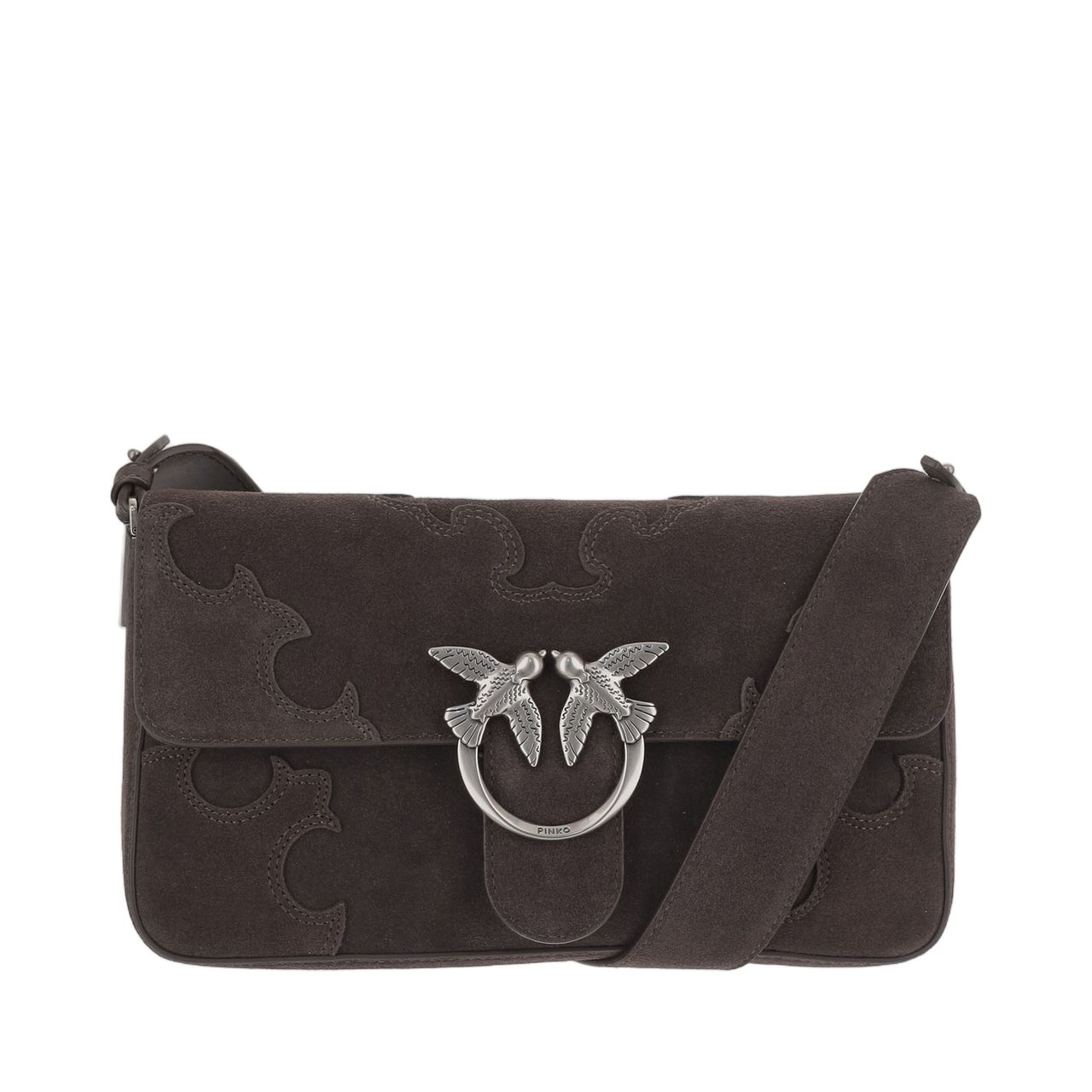 Pinko Love Bag One Slouchy Suede Bag Zwart