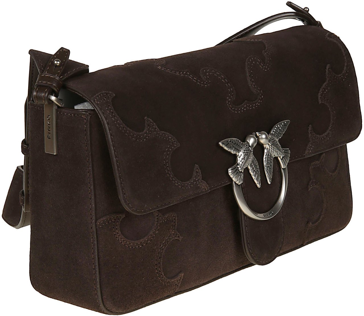Pinko Love One Slouchy Classic Bag Brown Bruin