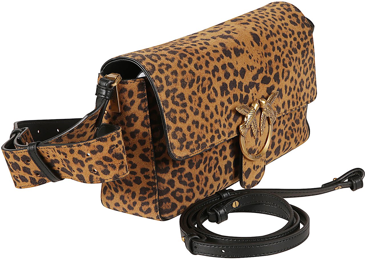 Pinko Love One Slouchy Classic Bag Brown Bruin