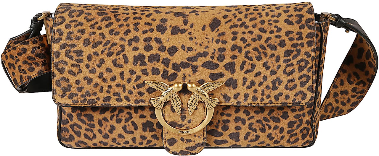 Pinko Love One Slouchy Classic Bag Brown Bruin