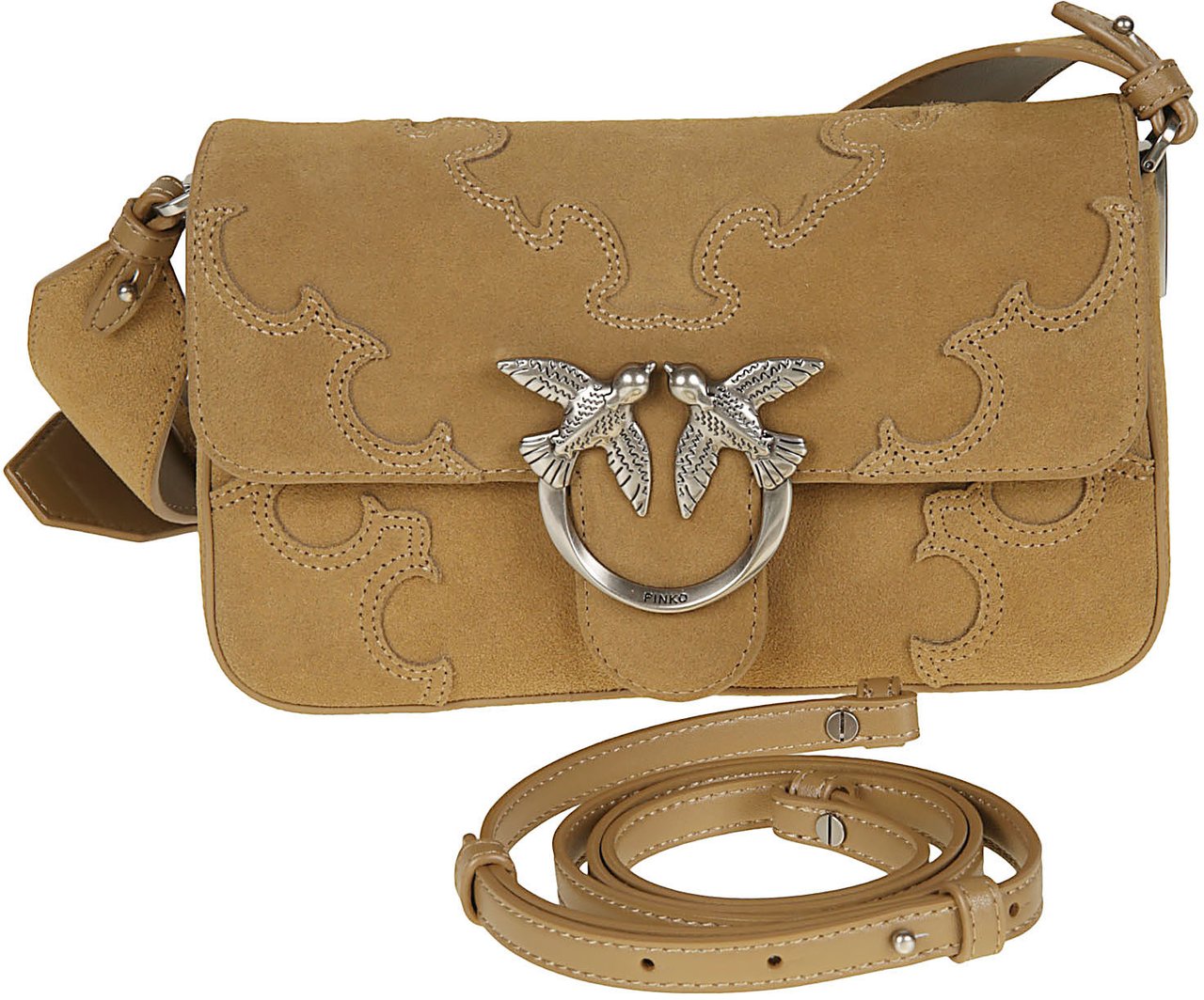 Pinko Love One Slouchy Mini Bag Green Groen