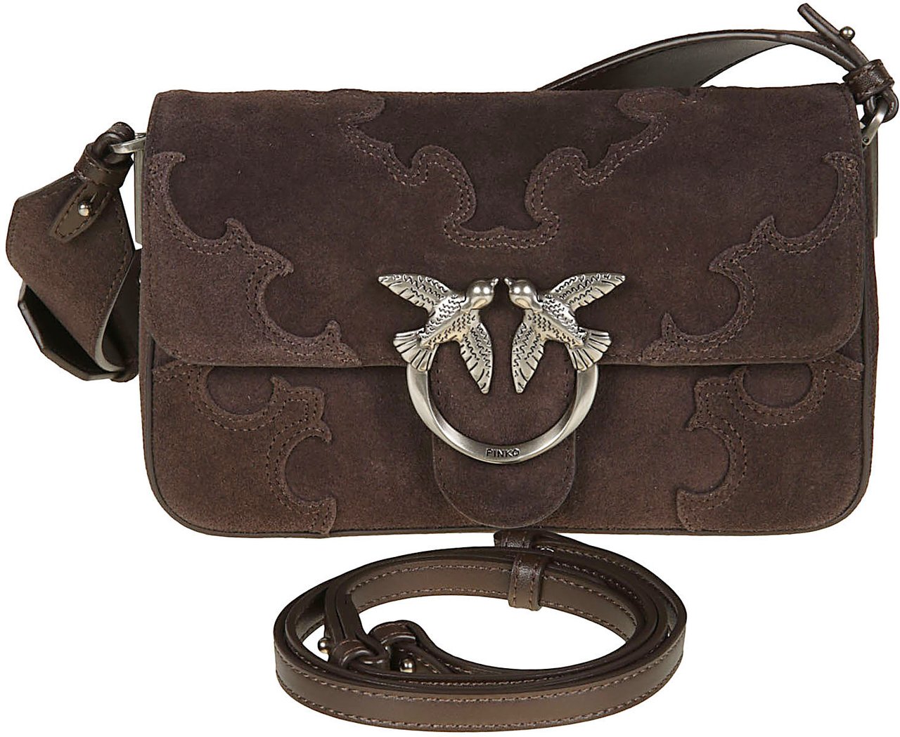 Pinko Love One Slouchy Mini Bag Brown Bruin