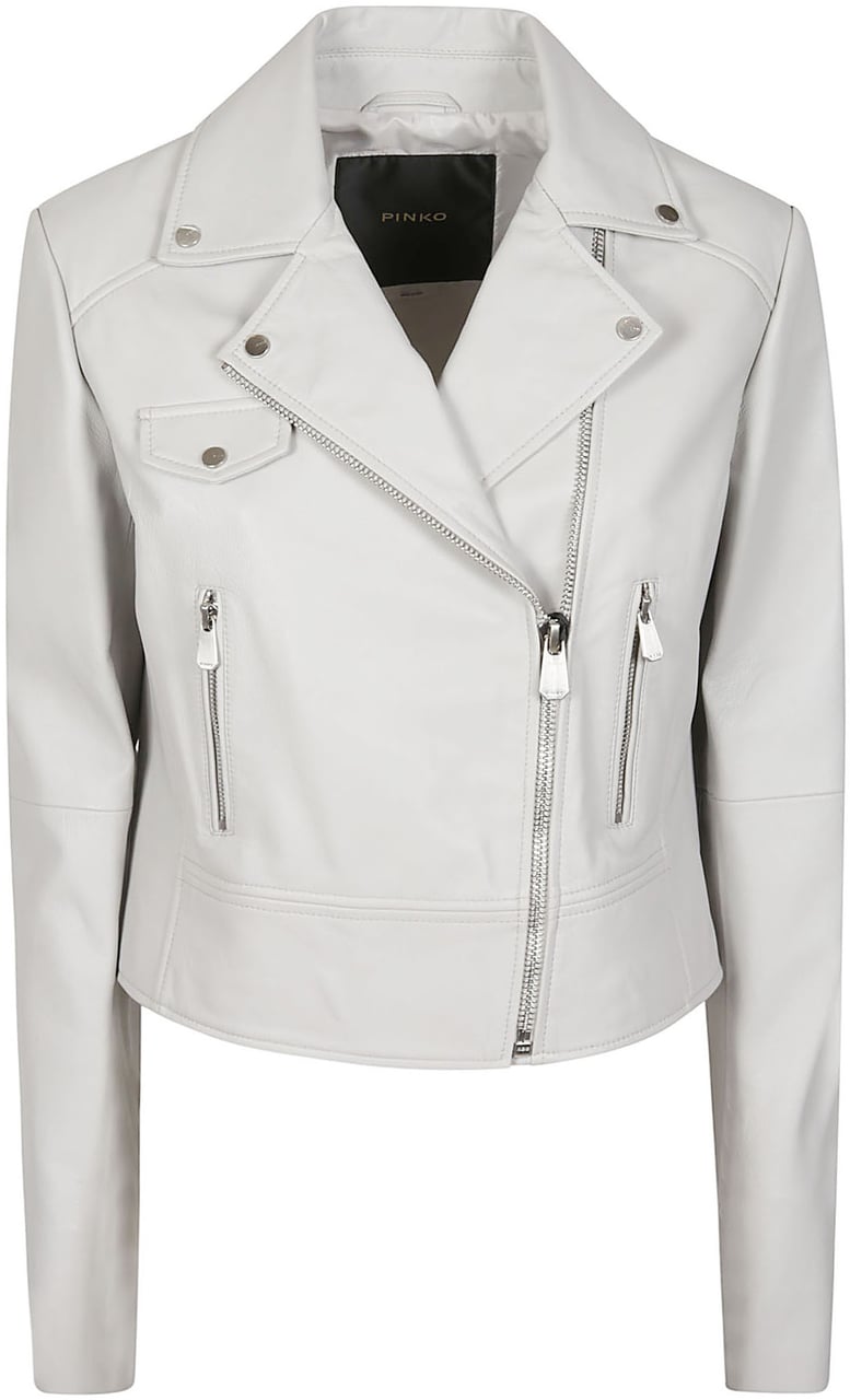 Pinko New Sensibile Biker Jacket Grey Grijs
