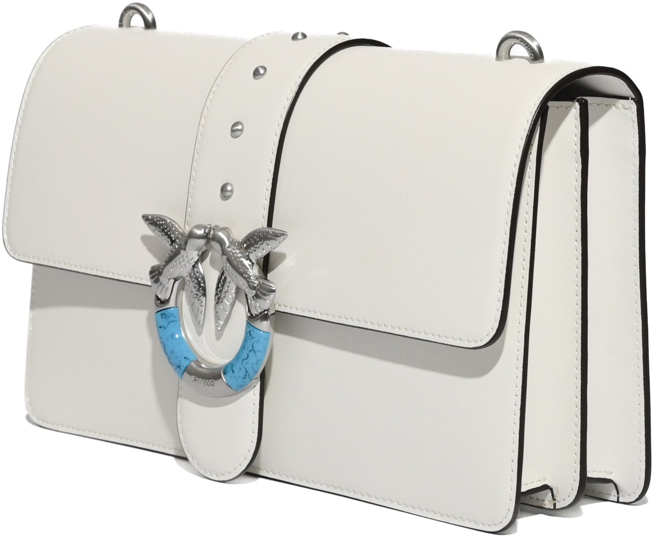 Pinko Bags Bianco Nembomatt Silver Wit