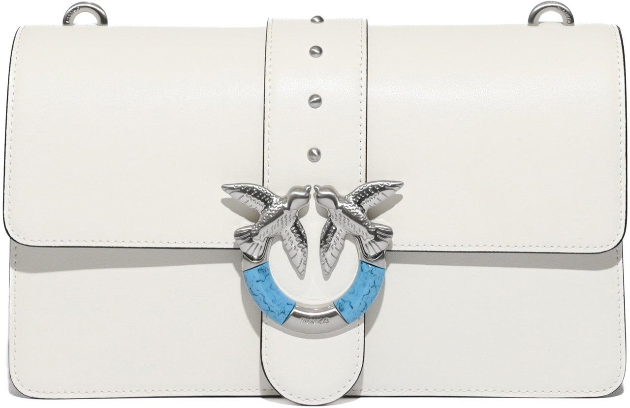 Pinko Bags Bianco Nembomatt Silver Wit