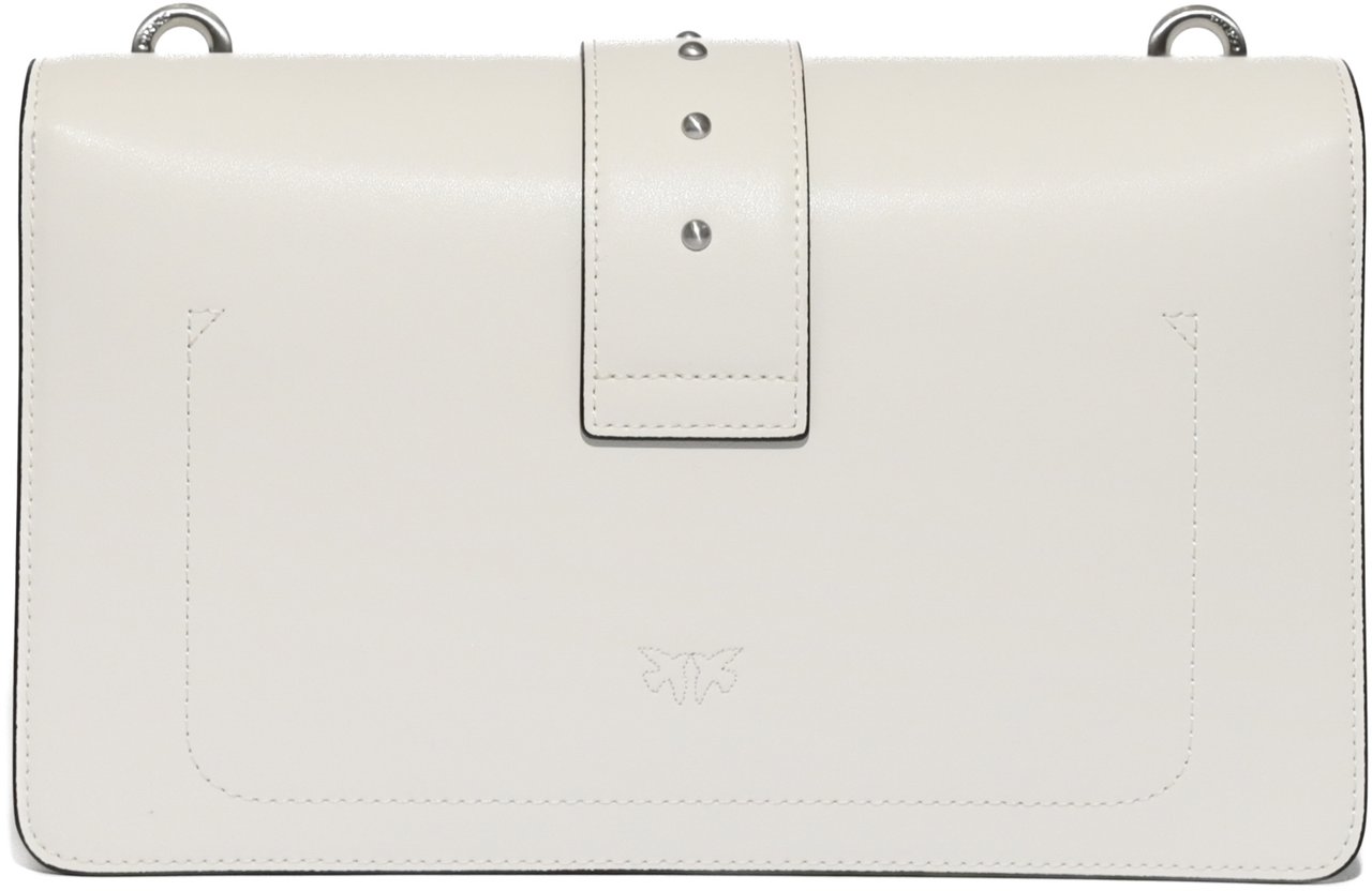 Pinko Bags Bianco Nembomatt Silver Wit