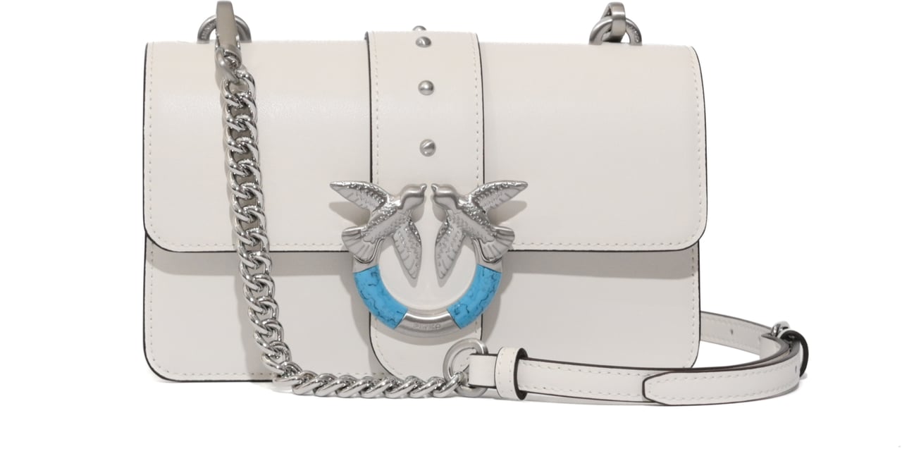 Pinko Bags Bianco Nembomatt Silver Wit