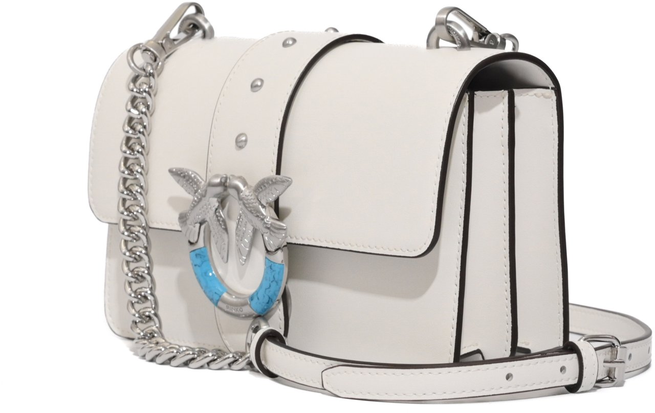 Pinko Bags Bianco Nembomatt Silver Wit