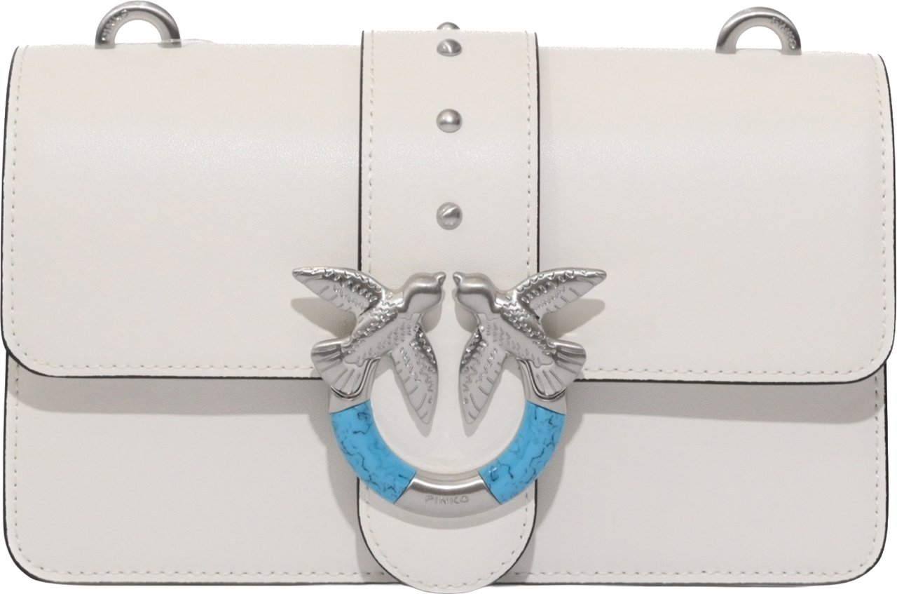 Pinko Bags Bianco Nembomatt Silver Wit