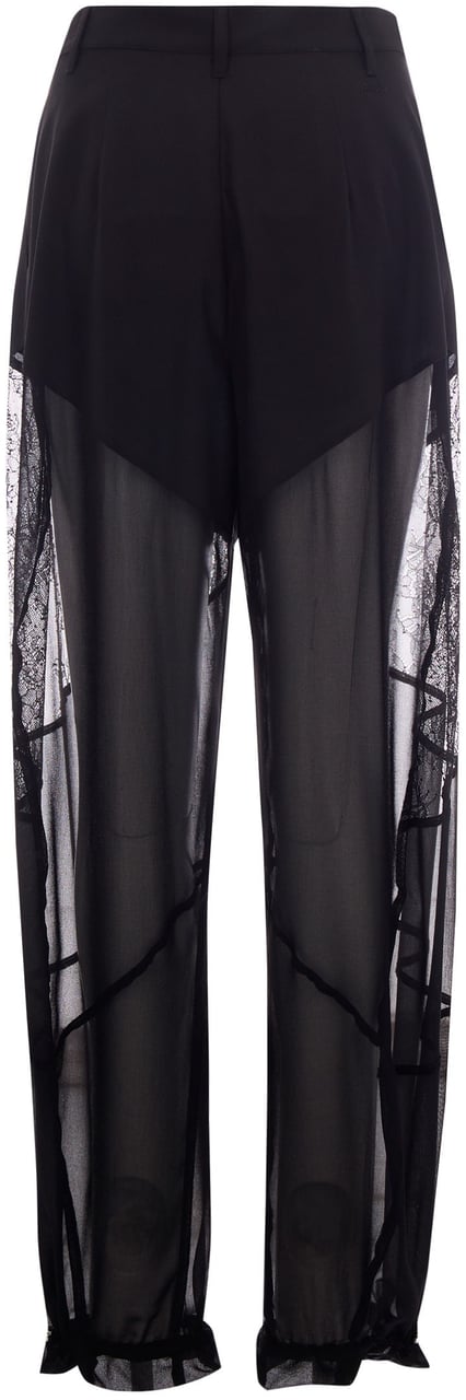 Pinko Trousers Nero Limousine Zwart