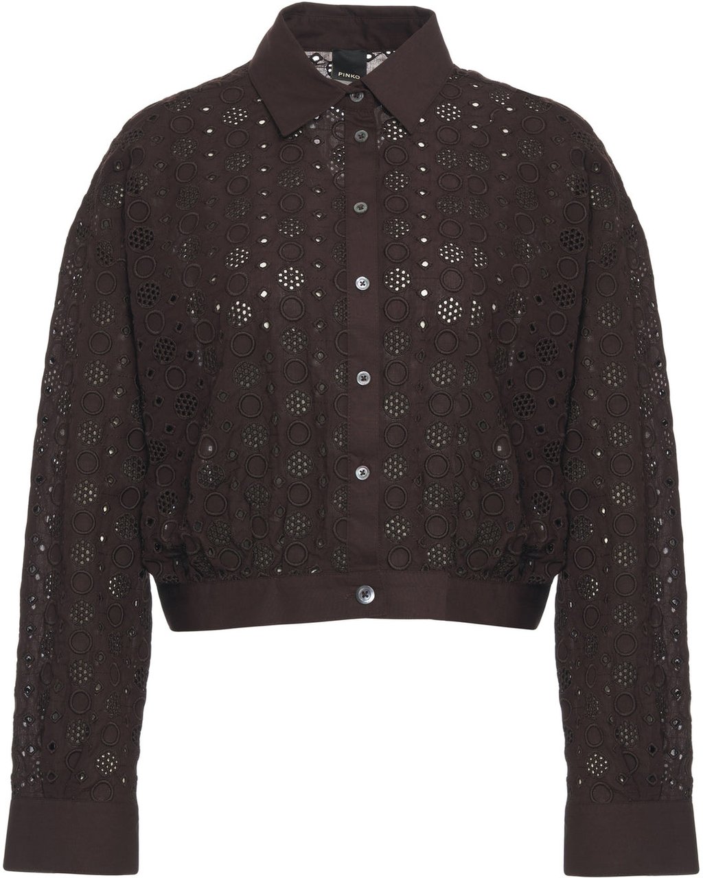 Pinko Sangallo emboridery blouse Bruin