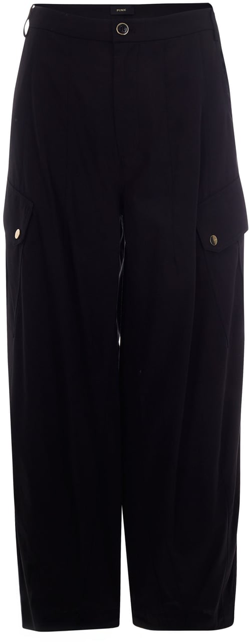 Pinko Trousers Nero Limousine Zwart