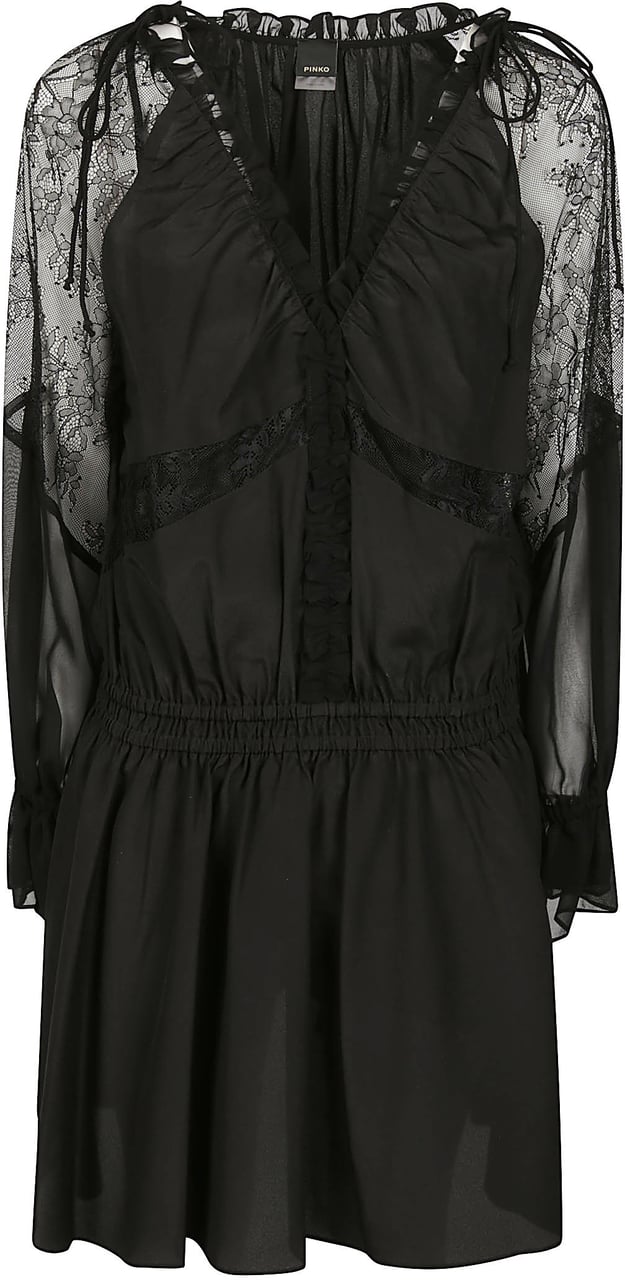 Pinko Aggie Mini Dress Black Zwart
