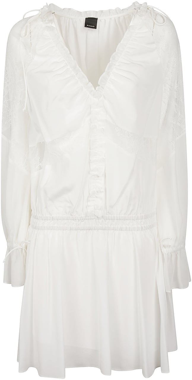Pinko Aggie Mini Dress White Wit