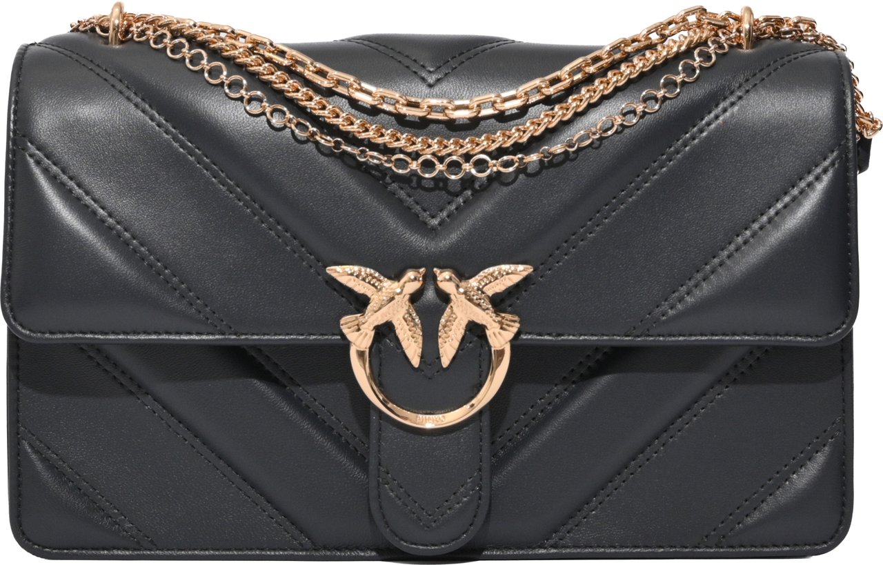 Pinko Bags Grigio Asfaltooro Mordore Divers