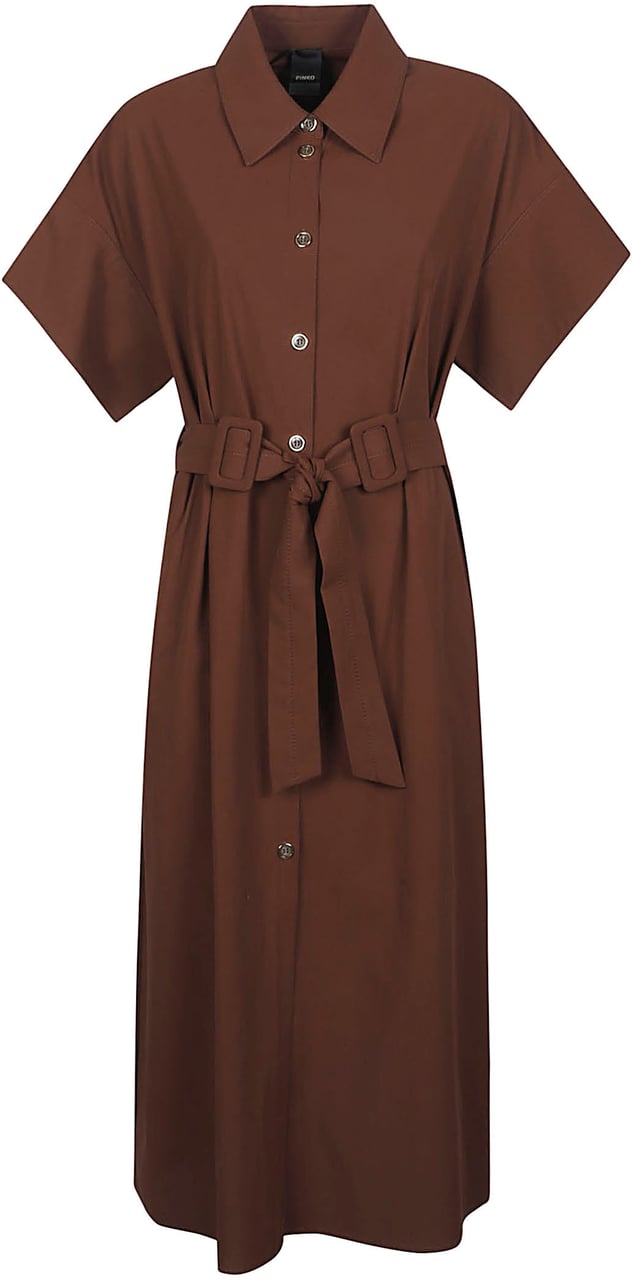 Pinko Alesha Midi Dress Brown Bruin