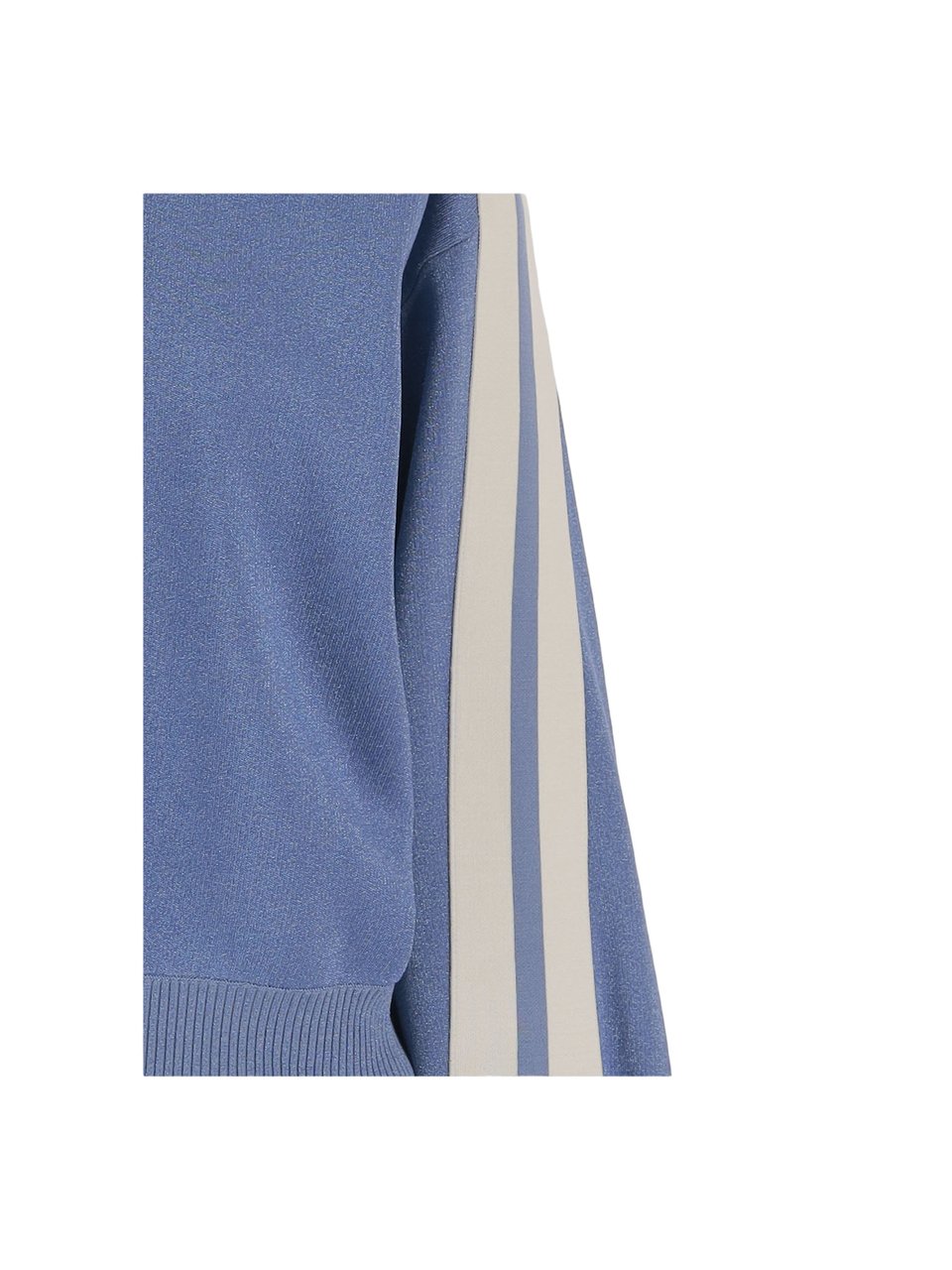 Pinko Blue And White Viscose Blend Sweatshirt Blauw