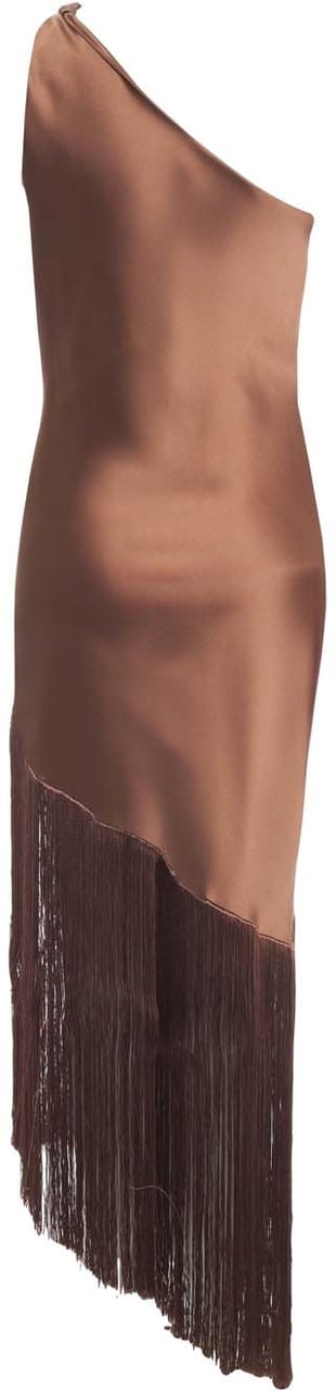 Pinko One-shoulder dress with fringes 'Kiwi' Bruin