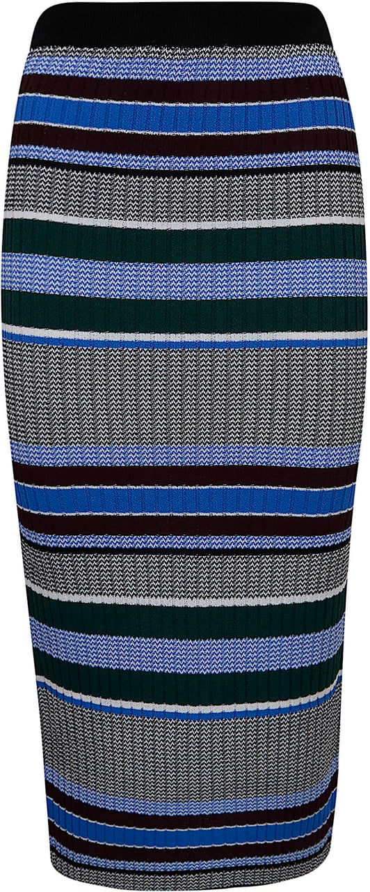 PINKO TERRA GONNA STRIPES RIBS Zwart