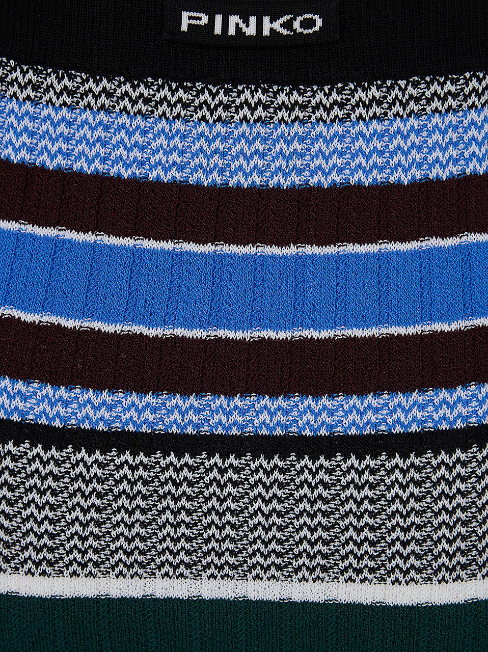 PINKO TERRA GONNA STRIPES RIBS Zwart