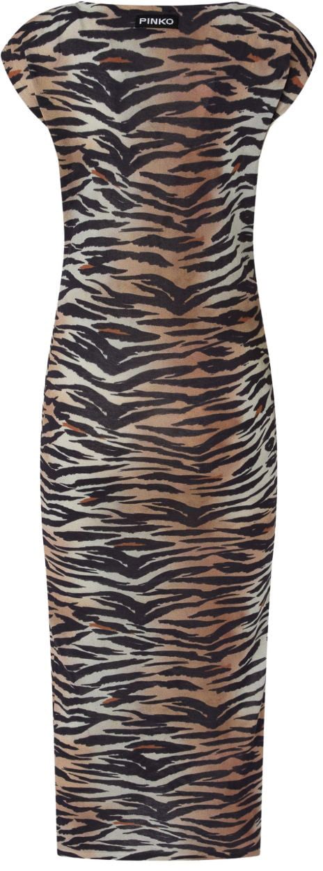 Pinko Dresses Black Beige