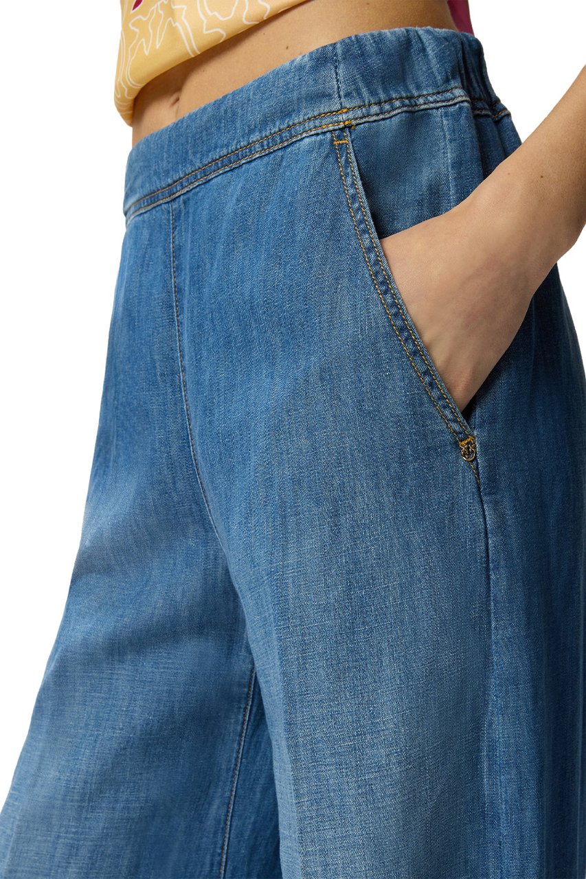 Pinko Trousers Blue Blauw