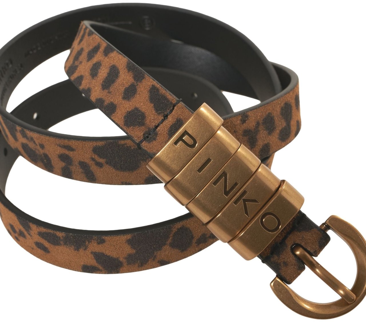 Pinko Suede belt with logo Bruin