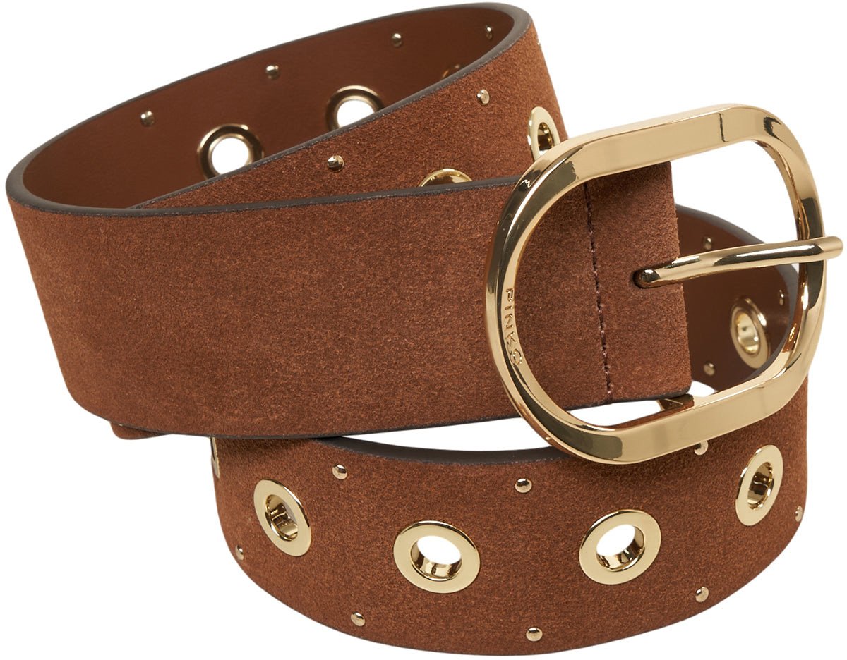 Pinko Suede belt Bruin