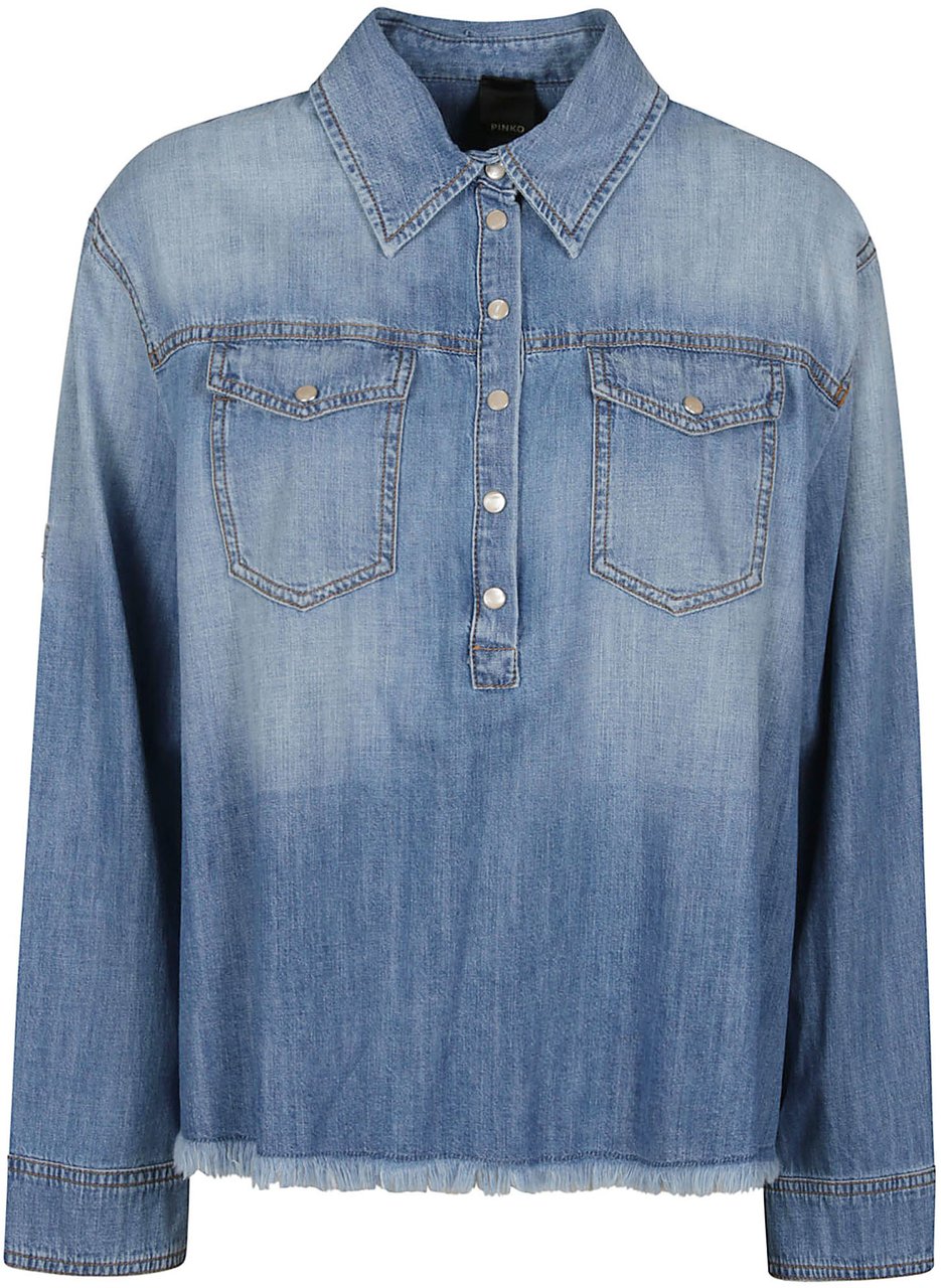 Pinko Cascate Blouse Blue Blauw