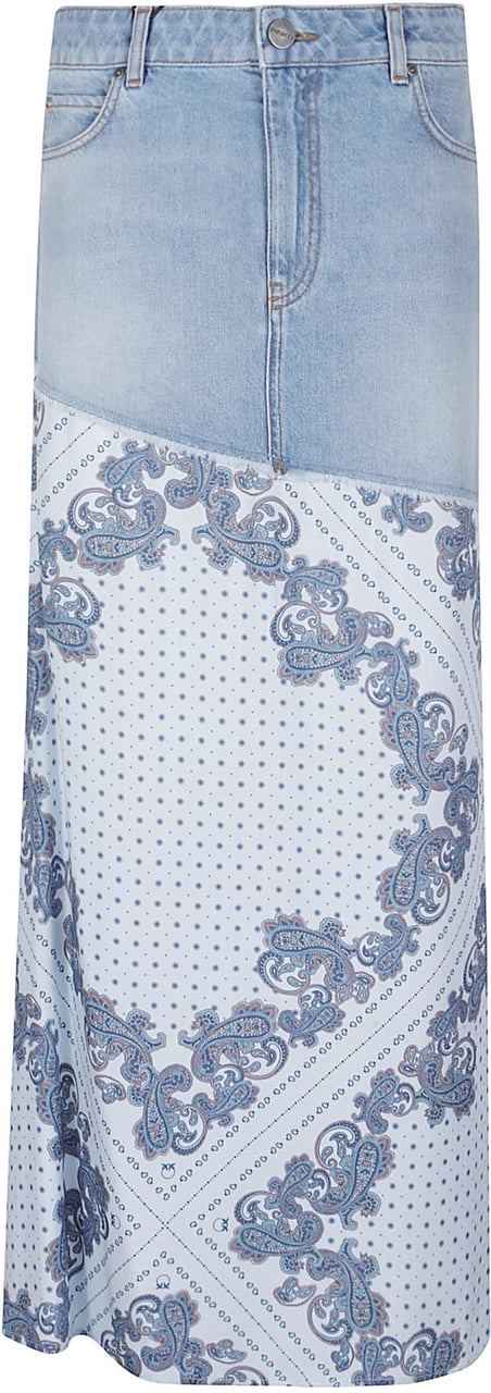 Pinko Fuga Long Skirt Blue Blauw