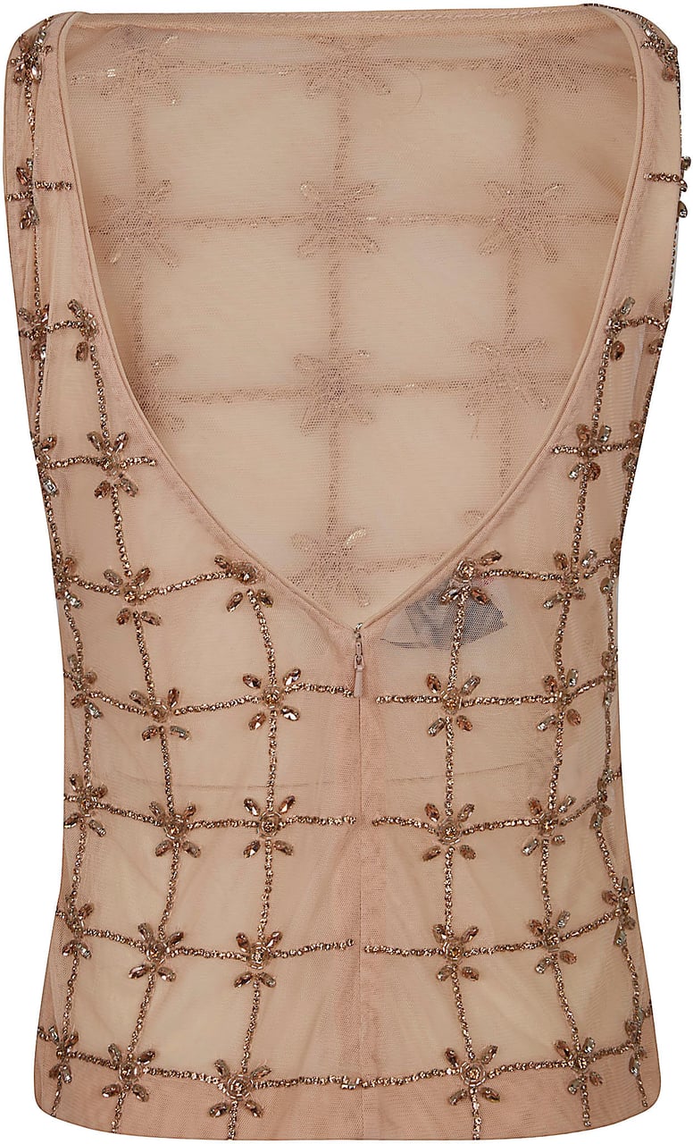 Pinko PINKO QUANDONG TOP TULLE FULL Beige