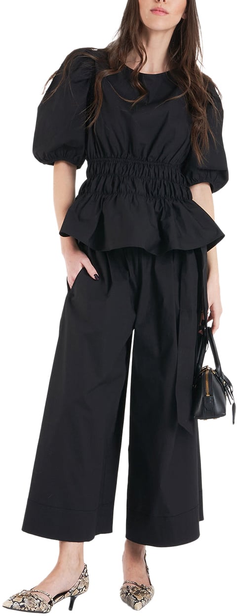 Pinko Culotte with waist belt Zwart