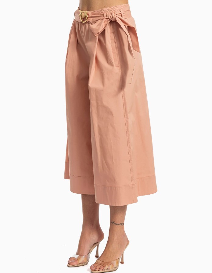 Pinko Doreen Palazzo Cropped Trousers Bruin