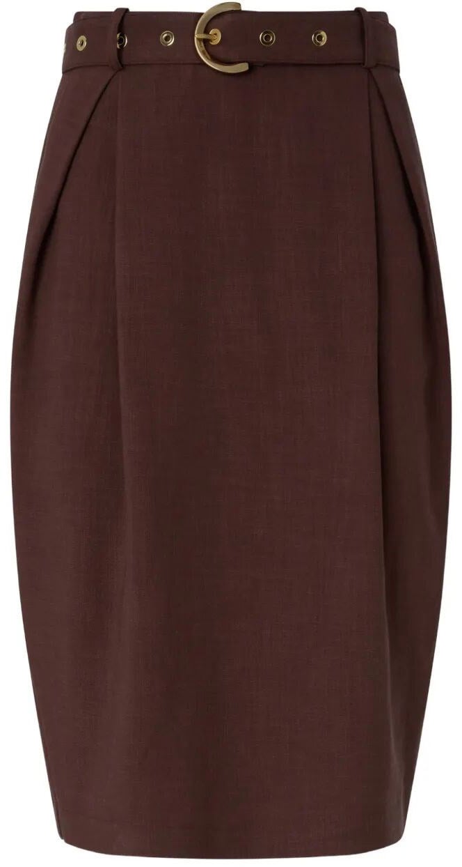 Pinko Skirts Marrone Terra X Piante Bruin