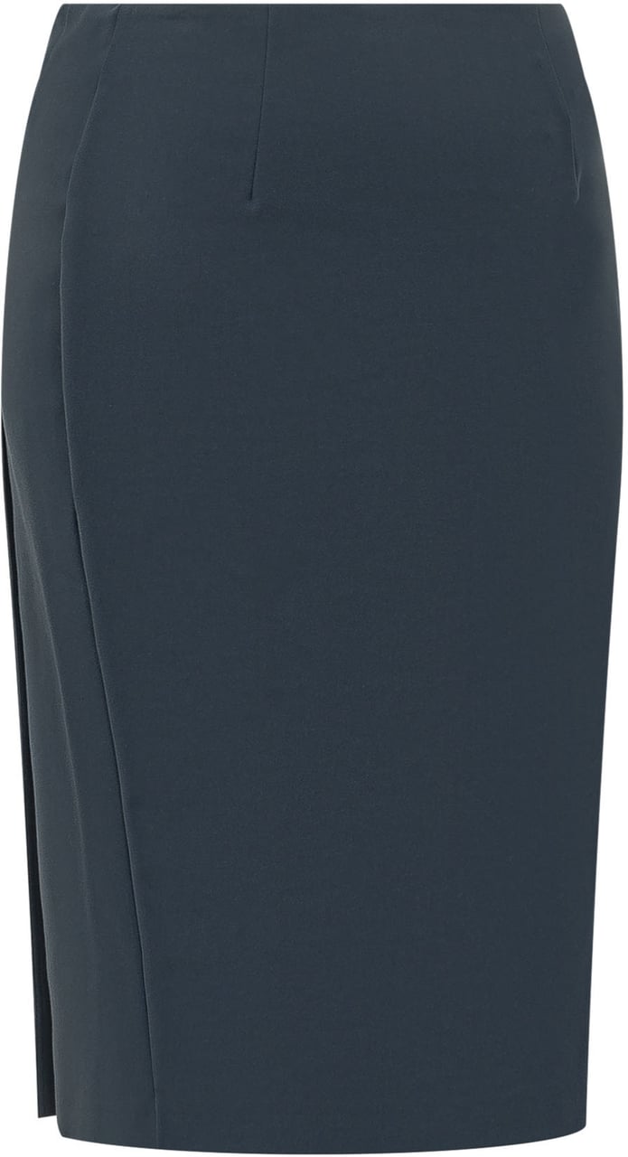 Pinko Gonna Midi con Bottoni Laterali Navy