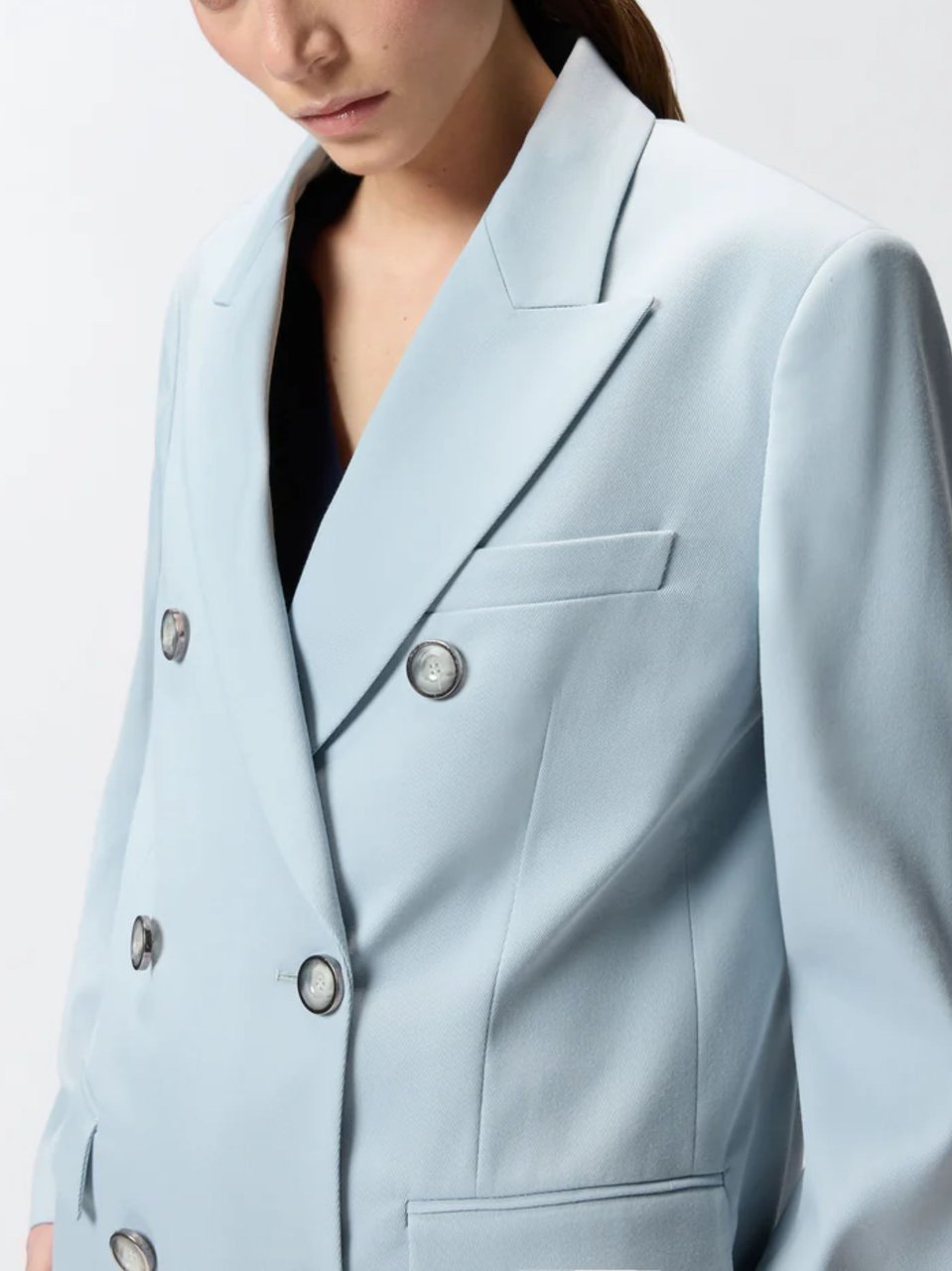 Pinko Structured Double-Breasted Classic Jacket Blauw