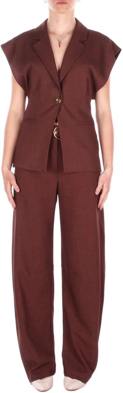 Pinko Trousers Brown Bruin