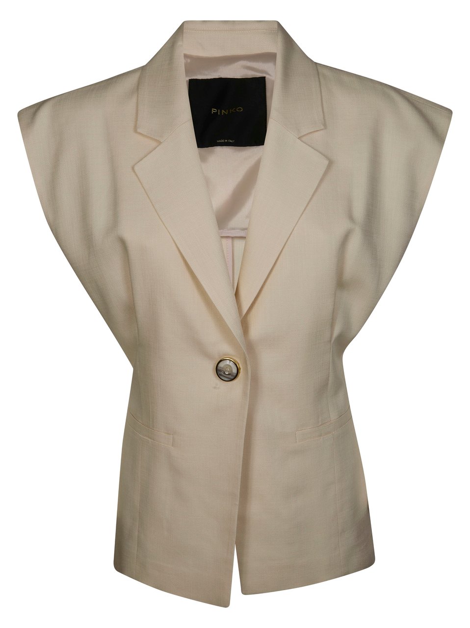 Pinko Floella Frisottino Structured Short Jacket Neutraal