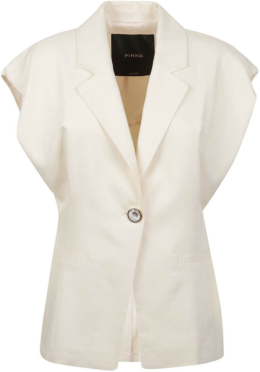 Pinko Floella Sleeveless Jacket White Wit