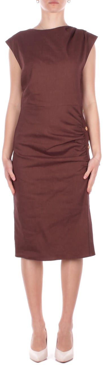 Pinko Dresses Marrone Bruin