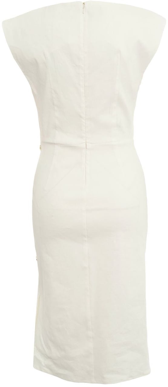 Pinko Linen blend midi dress 'Alissa' Wit