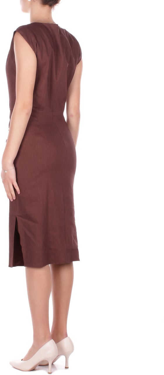 Pinko Dresses Marrone Bruin